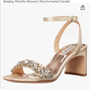 Badgley mischka, ivory, 7.5